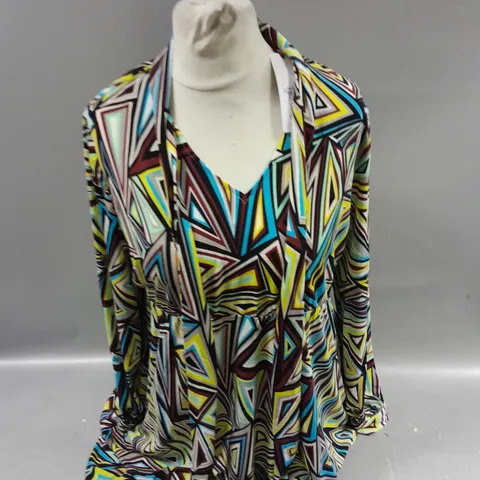 WOMENS PATTERN SHIRT DRESS SIZE 16