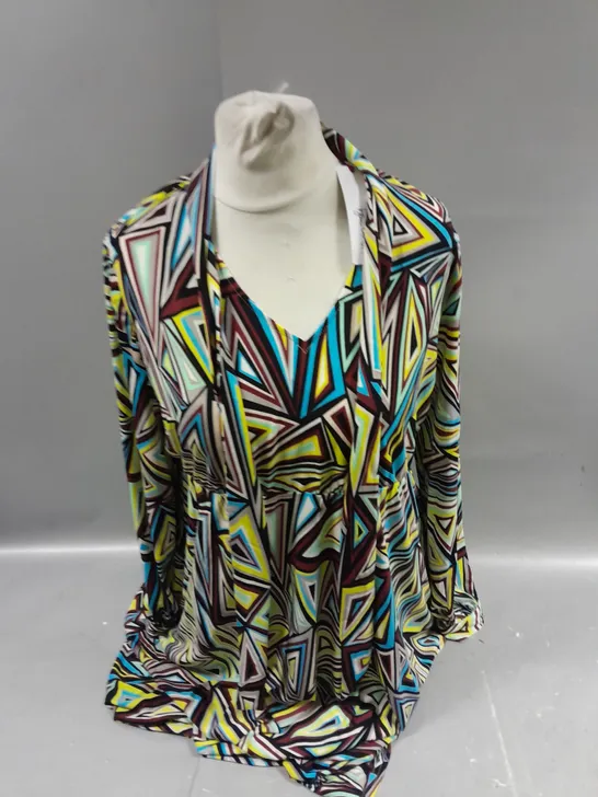 WOMENS PATTERN SHIRT DRESS SIZE 16