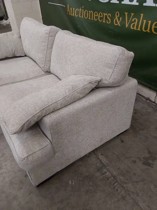 DESIGNER COTTAGE 3 SEATER FABRIC SOFA - OATMEAL