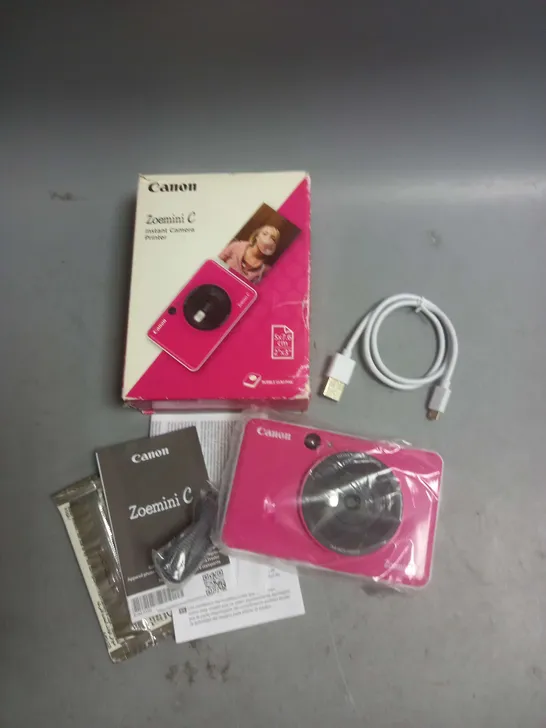 BOXED CANON ZOEMINI C INSTANT CAMERA PRINTER IN BUBBLEGUM PINK