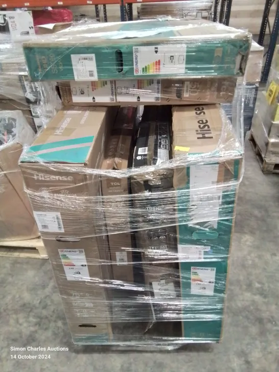 PALLET OF APPROXIMATELY 8 UNPROCESSED RAW RETURN TELEVISIONS TO INCLUDE;