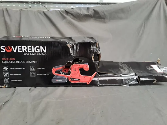 BOXED SOVEREIGN 10V LI-ION CORDLESS HEDGE TRIMMER 