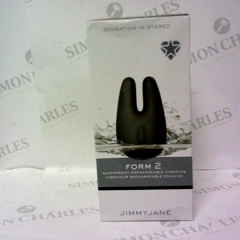 BOXED SENSATION IN STEREO JIMMY JANE FORM 2 WATERPROOF RECHARGEABLE VIBRATOR