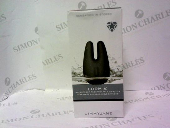 BOXED SENSATION IN STEREO JIMMY JANE FORM 2 WATERPROOF RECHARGEABLE VIBRATOR