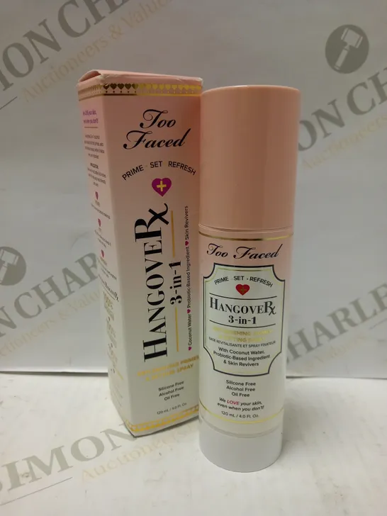 TOO FACED HANGOVER RX 3-IN-1 REPLENISHING PRIMER & SETTING SPRAY 120ML