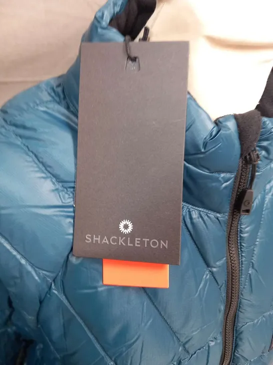 SHACKLETON HALLEY ULTRALIGHT DOWN JACKET MEN TEAL SIZE L