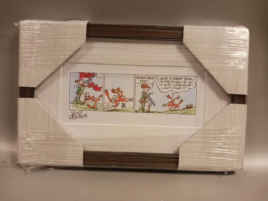 KEITH R SIGNED AND FRAMED COMIC STRIP ART PRINT