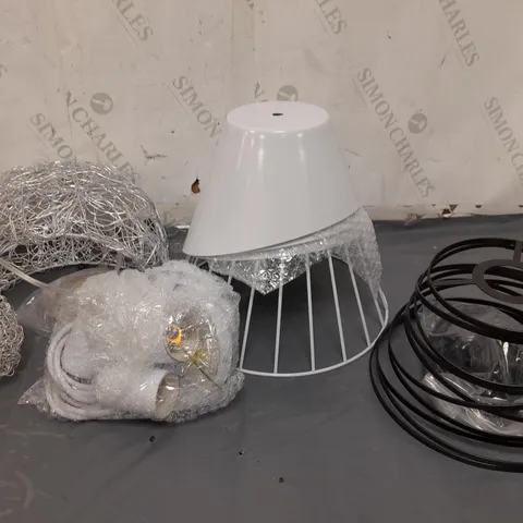 APPROXIMATELY 6 ASSORTED LIGHTING PRODUCTS AND FIXTURES OF VARIOUS TYPES AND SIZES TO INCLUDE OUTDOOR AND INDOOR LIGHTS, ETC