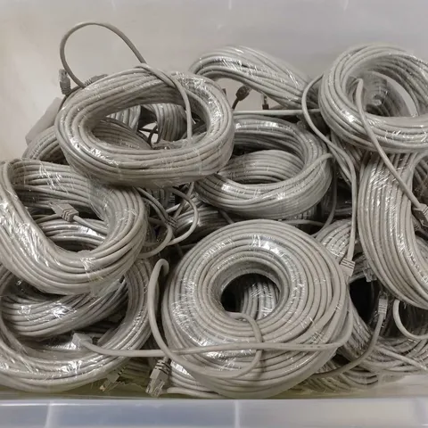 BOX OF APPROX 25 ETHERNET CABLES 