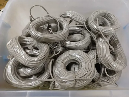 BOX OF APPROX 25 ETHERNET CABLES 