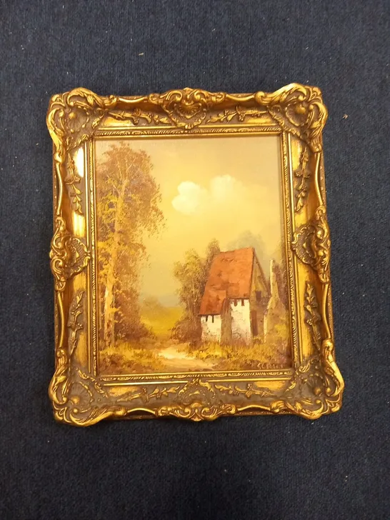 GOLD FRAMED PAINTING SIGNED SURIN