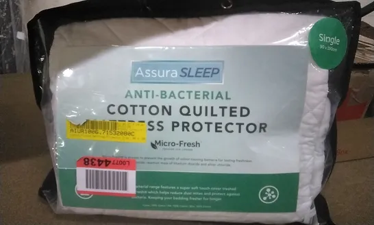 COTTON FITTED MATTRESS PROTECTOR SINGLE 