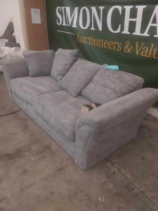 GREY DURY 3 SEATER SOFA 