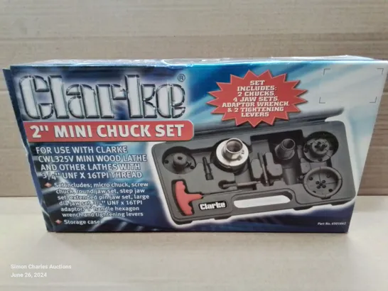 BOXED CLARKE 2" MINI  CHUCK SET RRP £119.98