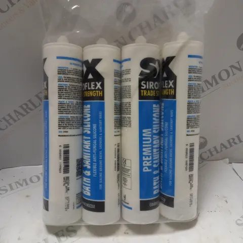 LOT OF 4 SX SIROFLEX PREMIUM BATH AND SANTAREY SILICONE