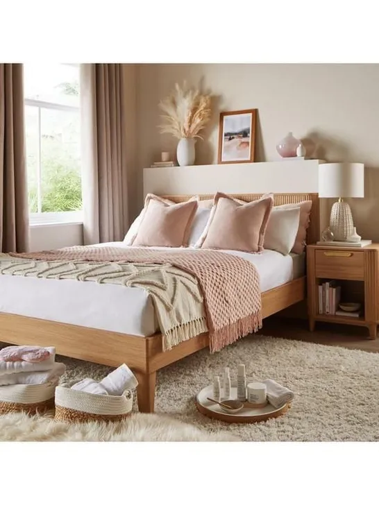 BOXED GRADE 1 CARINA DOUBLE BED - OAK (3 BOXES)