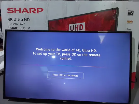 BOXED SHARP SMART TV 4K UHD 42" 4K ULTRA HD 42CJ2E