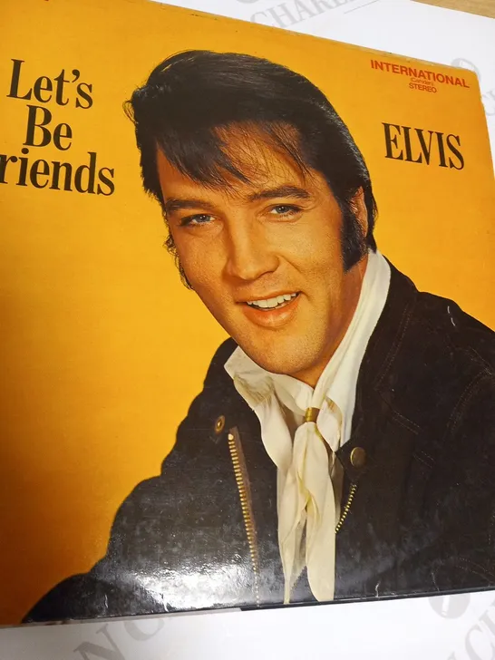 5 ASSORTED ELVIS VINYL RECORDS TO INCLUDE; LET'S BE FRIENDS, EASY COME, EASY GO, HE WALKS BESIDE, IN DEMAND AND MOODY BLUES