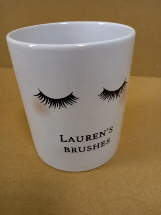 PERSONALISED EYELASHES CERAMIC STORAGE POT  RRP £17.99