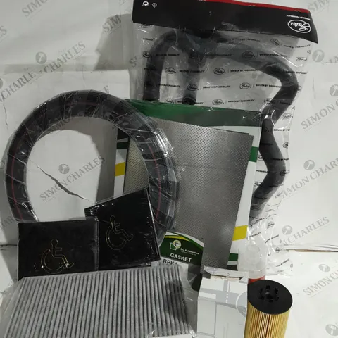 APPROXIMATELY 20 ASSORTED ITEMS TO INCLUDE MERCEDES-BENZ TS FILTER ELEMENT, GATES RADIATOR HOSE 05-3330, RALEIGH CYCLE TYRE T1248, BG AUTOMOTIVE GASKET, DISABILITY BADGE HOLDER ETC.