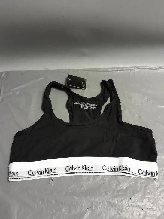 CALVIN KLEIN LADIES CROP TOP BLACK L