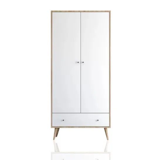 BUCKLIN 2 DOOR WARDROBE CREAM OAK