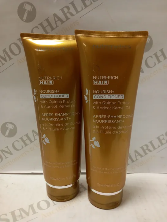 LOT OF 2 X 250ML NUTRIMETICS NUTRI-RICH HAIR NOURISH+ CONDITIONER