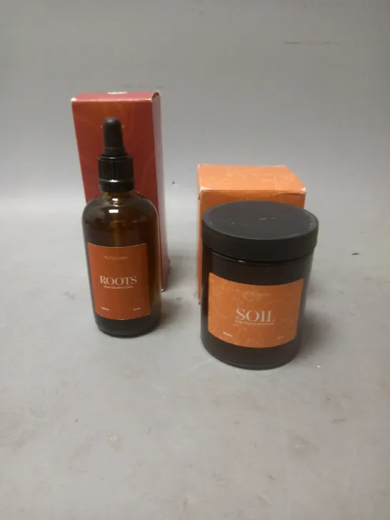 PLANTMADE SOIL HAIR AND BEARD GROWTH SOUFFLE 180ML AND ROOTS SCALP AND BEARD SERUM 100ML