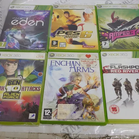 LOT OF 15 ASSORTED XBOX 360 GAMES TO INCLUDE CHILD OF EDEN, DEAD RISING AND AMPED 3