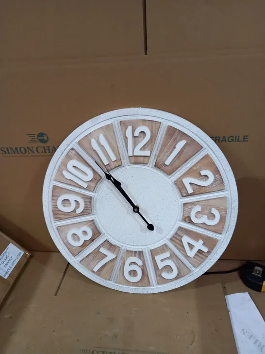 TWO TONE ROUND WALL CLOCK RRP £65