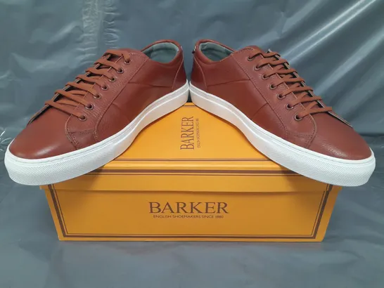 BOXED PAIR OF BARKER ARCHIE SHOES IN BROWN SIZE 10