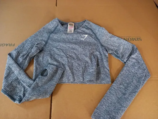 GYMSHARK CROPPED LONG SLEEVE TRAINING TOP - M