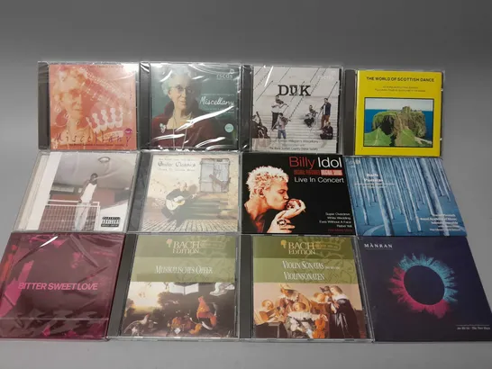 APPROXIMATELY 10 ASSORTED CDS TO INCLUDE BILLY IDOL, MANRAN, DUK ETC 