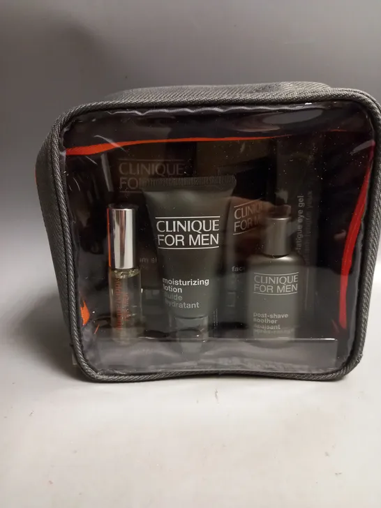 CLINIQUE FOR MEN GIFT SET TO INCLUDE POST SHAVE SOOTHER 15ML AND AFTER SHAVE SPRAY 7ML