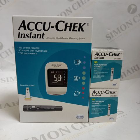 ACCU-CHEK INSTANT BLOOD GLUCOSE MONITORING SYSTEM + TEST STRIPS
