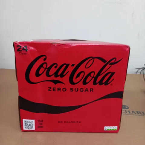 LOT OF 24 CANS OF COCA-COLA ZERO SUGAR