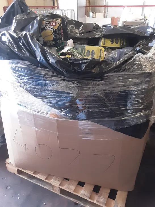 PALLET OF ASSORTED PRODUCTS INCLUDING DEIK 16PCS KNIFE SET, SUPLONG 75FT HOSE, SUPLONG 100FT HOSE, PRESCH SCREWDRIVER SET, AJAX WITH BLEACH, HAIRDRESSING SCISSORS SET