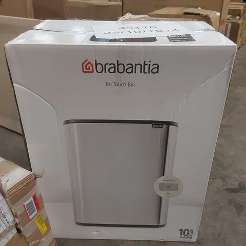 BOXED BRABANTIA BO 60 LITRE TOUCH BIN (1 BOX)