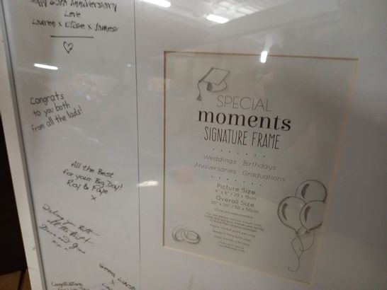 SPECIAL MOMENTS WHITE SIGNATURE FRAME - 50X50CM