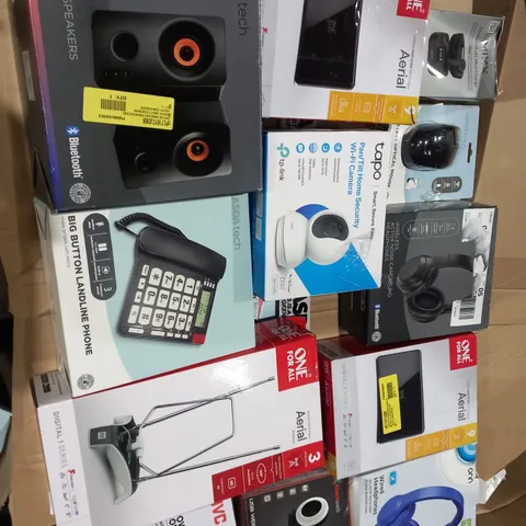 LARGE BOX OF ASSORTED ELECTRICAL GOODS TO INCLUDE;