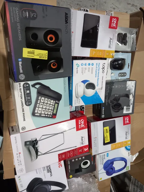 LARGE BOX OF ASSORTED ELECTRICAL GOODS TO INCLUDE;