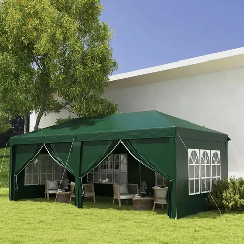 BOXED 6m X 3m STEEL POP UP CANOPY 