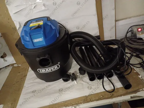 DRAPER 90107 230V 1250W 15L WET AND DRY VACUUM CLEANER