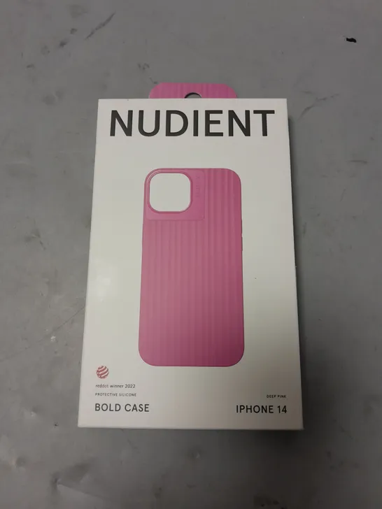 BOXED NUDIENT BOLD CASE IN DEEP PINK FOR IPHONE 14