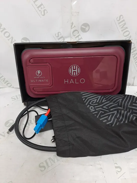 HALO BOLT ULTIMATE POWER BANK W/JUMP STARTER AIR COMPRESSOR & AC OUTLET BLACK/MARBLE