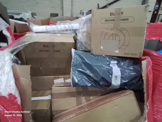 PALLET CONTAINING VARIOUS BOXED HOUSEHOLD ITEMS VACUUM CLEANERS ETC.