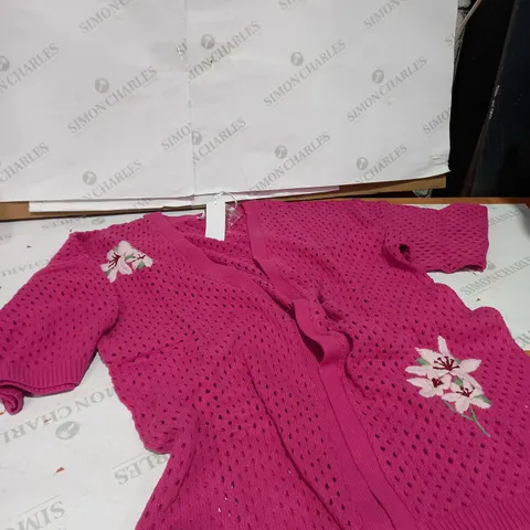 DANNII MINOGUE PETITES PINK CARDIGAN SIZE UNSPECIFIED 