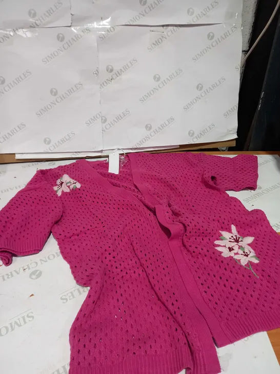 DANNII MINOGUE PETITES PINK CARDIGAN SIZE UNSPECIFIED 