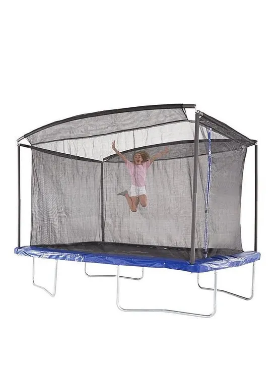 BOXED SPORTPOWER 12 X 8FT RECTANGULAR TRAMPOLINE WITH EASI-STORE ENCLOSURE (2 BOXES)