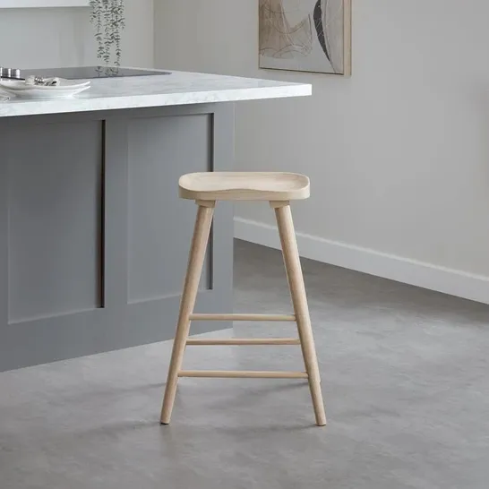 BOXED MIGDALIA SOLID WOOD 67CM COUNTER STOOL (1 BOX)